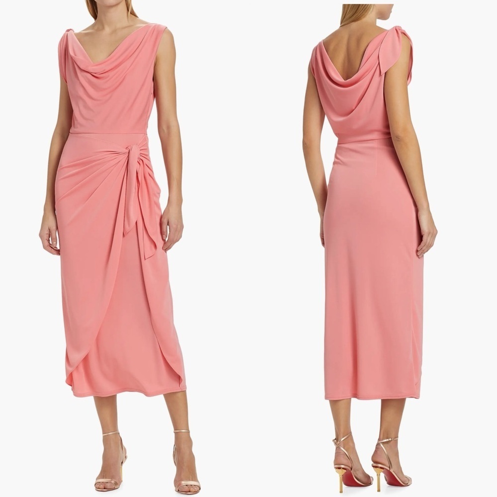 Cinq à Sept Odin Jersey Draped Midi-Dress